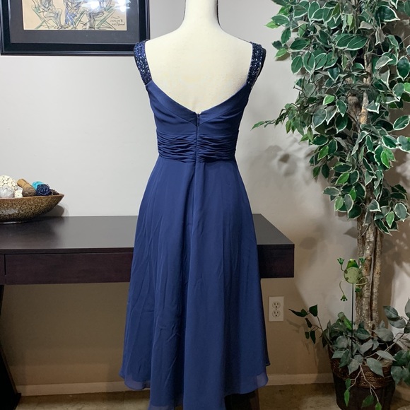 David’s Bridal Beautiful Blue Dress Size 2 NWT - Picture 4 of 7